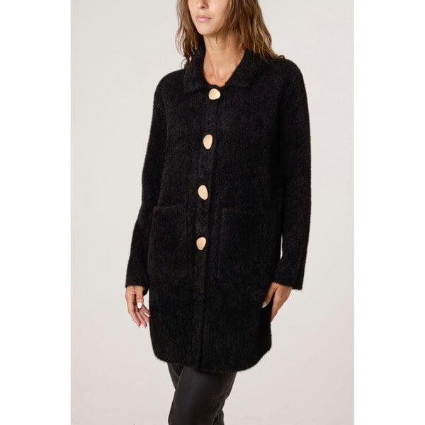 Blue Vanilla Overcoat With Classic Collar