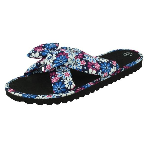 Spot On Ladies Spot On Slip On Summer Flip Flops F00427