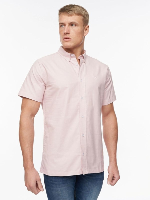 Bewley & Ritch Balton Short Sleeve Oxford Shirt Light Pink