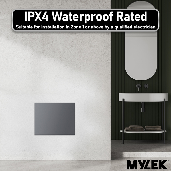 MYLEK Panel Space Heater 500W Eco Smart WiFi App Radiator Electric Slim Low Energy IPX4 rated