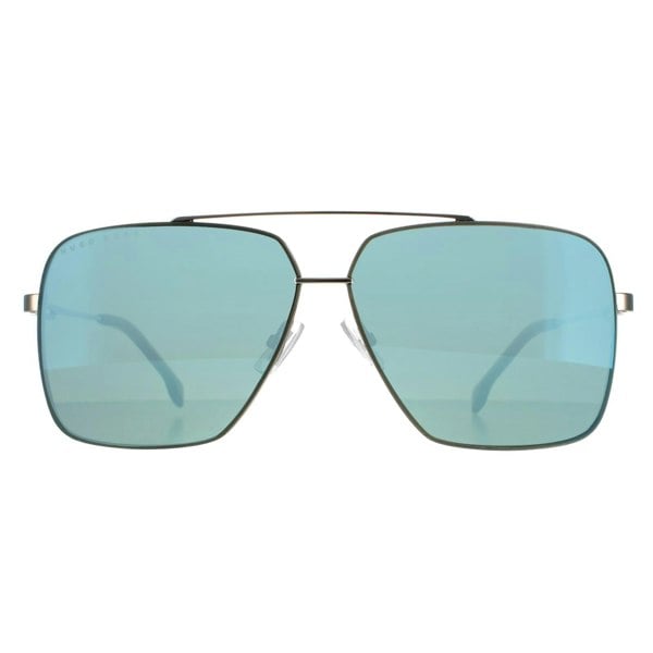 Hugo Boss Sunglasses BOSS 1325/S 31Z 3U Ruthenium Havana Kaki Blue Mirror