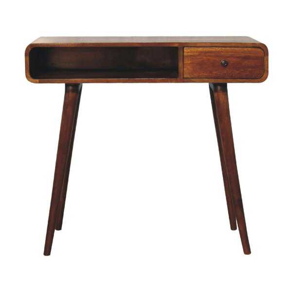 Wyld Haus Ostuni Curved Chestnut Writing Desk
