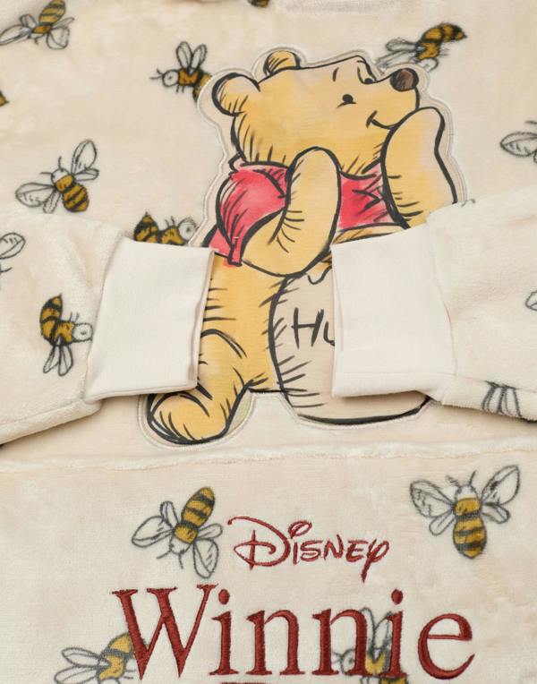 Disney Womens Beige Winnie The Pooh Blanket Hoodie (One Size)