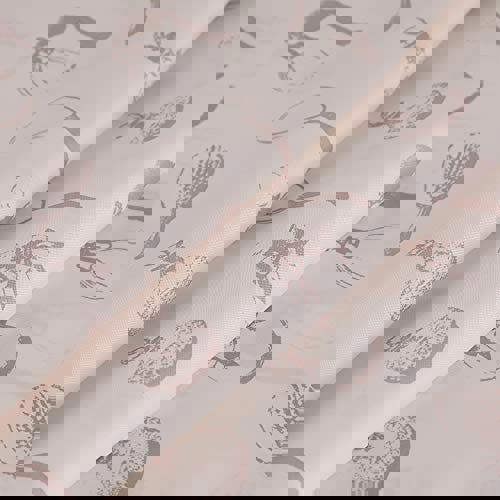 KAV Polyester Fabric Shower Mould and Mildew Resistant Curtain with Metal Button Hole Bathroom Accessories, Waterproof - Cream, 180x180 cm