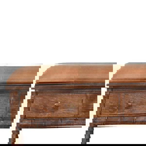 Artisan Furniture Solid Wood Bamboo Carved Storage