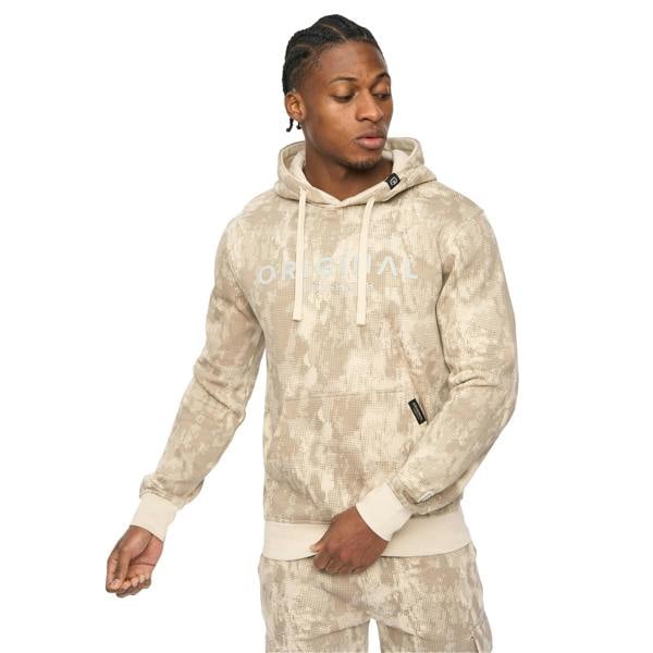 Crosshatch Mens Bardon Hoodie - Light Stone - 