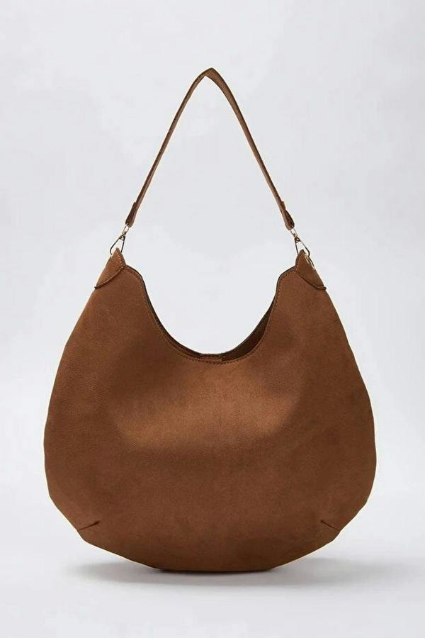 WOVCOR Suede Eyelet Detailed Women's Shoulder Bag