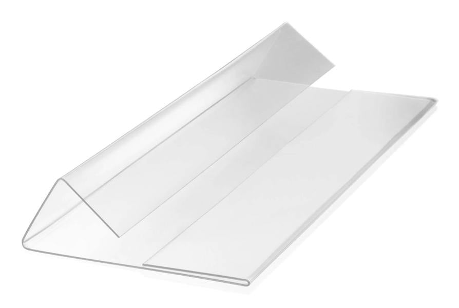 Durable Clip-On Ticket Label Holder Document Pocket | 10 Pack | 210 x 74mm