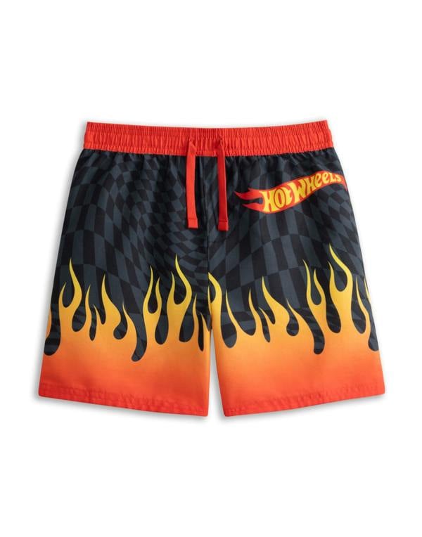 Vanilla Underground Hot Wheels Boys Red Flame Short Swim Shorts