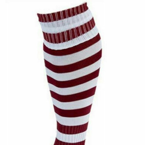 Precision Unisex Adult Pro Hooped Football Socks - White/Maroon