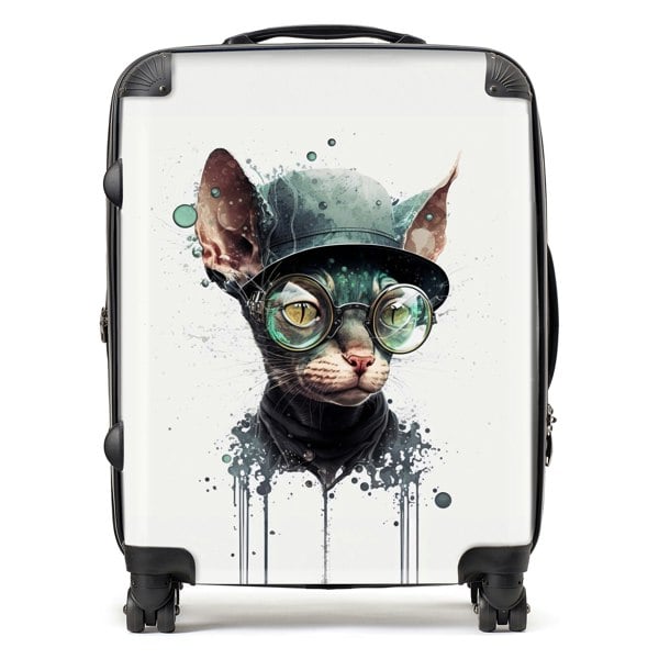 Warren Reed Cornish Rex Cat Splashart Suitcase