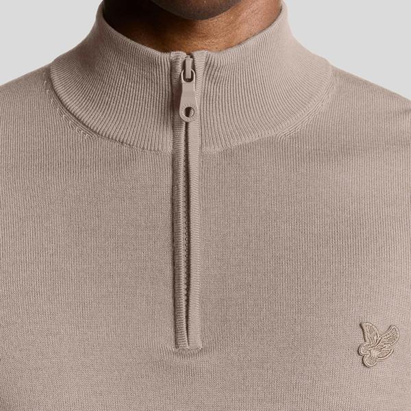 Lyle & Scott Tonal Merino Quarter Zip Jumper