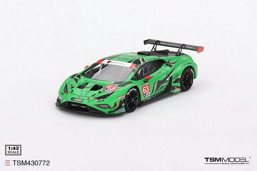 MCSlots Lamborghini Huracan GT3 EVO2 #63 Iron Lynx 2023 IMSA Daytona 24Hrs 1:43 Scale TSM430772