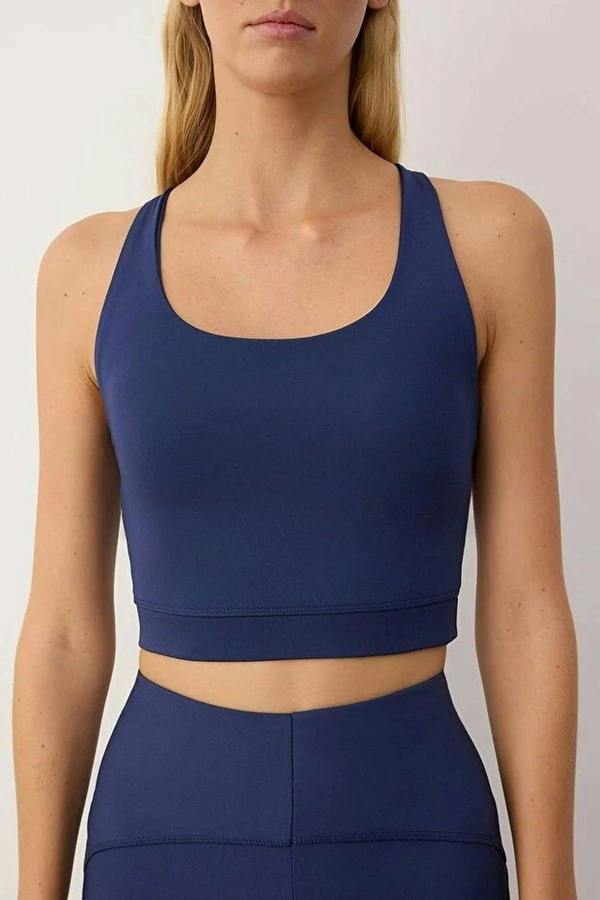 WOVCOR Scuba Fabric Supported Knitted Sports Bra