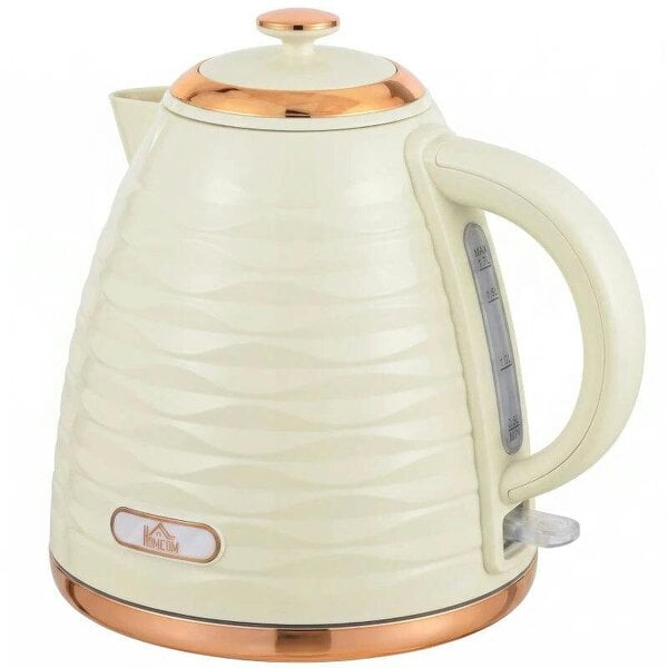 Bobobiy 3kW Rapid Boil Honeycomb Kettle - Cream White