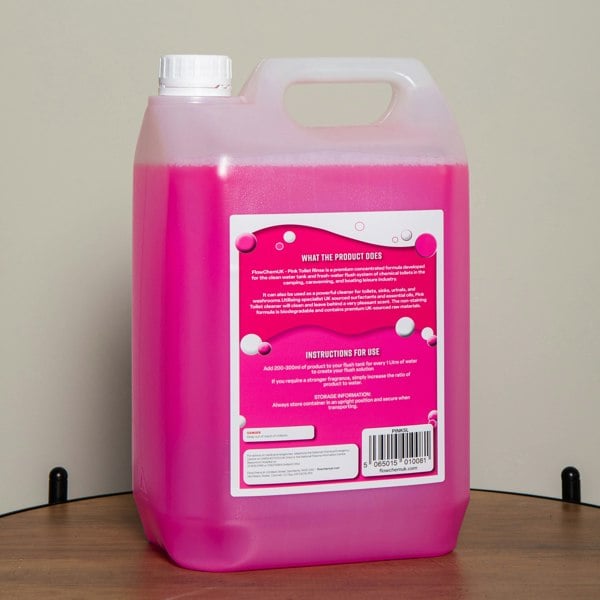 Samuel Alexander 5 Litres Cherry Pink Toilet Flush Cleaning Rinse Concentrate Fluid