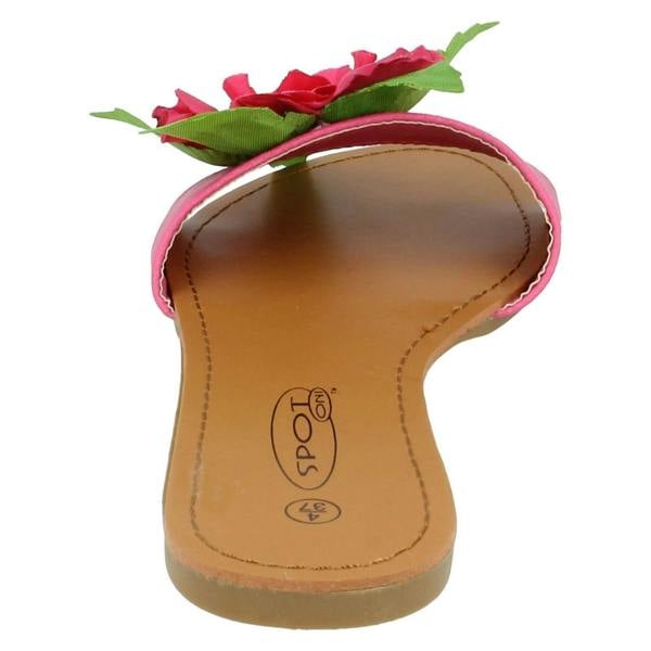 Spot On Ladies Spot On Flower Detail Sandals