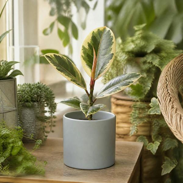 Ficus Tineke Rubber Plant 12cm Pot Plants By Post