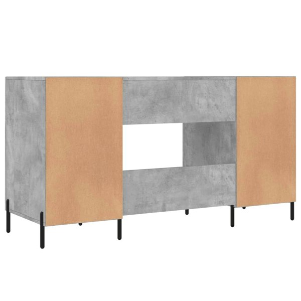 Berkfield Desk Concrete Grey 140x50x75 cm Engineered Wood