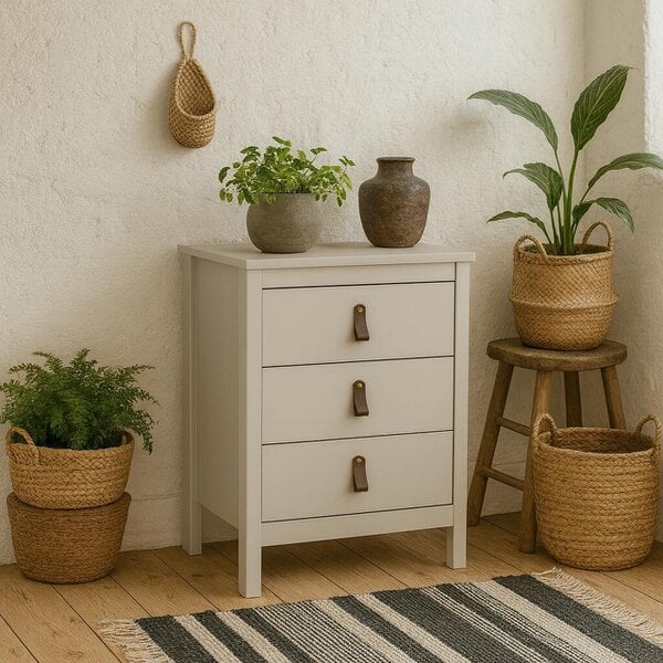 Wyld Haus Wildberry Cashmere Bedside Table 3 Drawers