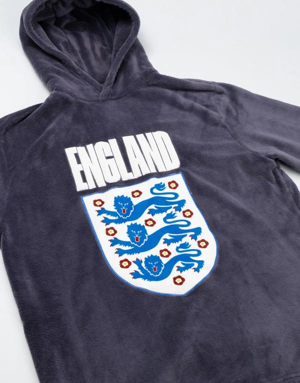 England Mens Blue Logo Long Sleeve Long Leg Pyjama Set