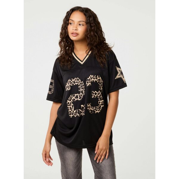 Pink Vanilla Leopard Detail Sports Jersey