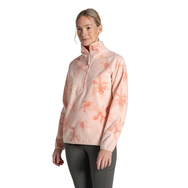 Craghoppers Womens/Ladies Reedmace National Trust Half Zip Fleece Top - Sherbert - 