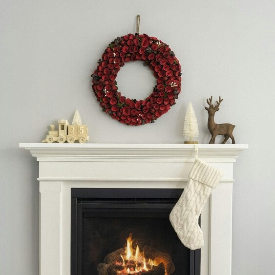 Neo Luxury 50cm Extra Large Red Rose Wreath