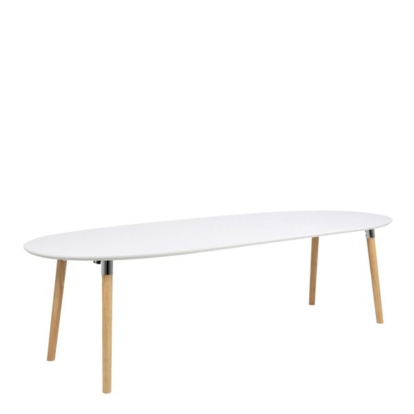 Furniture To Go Belina Oval Dining Table in White & Oak