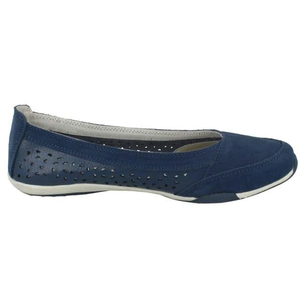 Down to Earth Ladies Down To Earth Suede Leather Ballerinas F80448