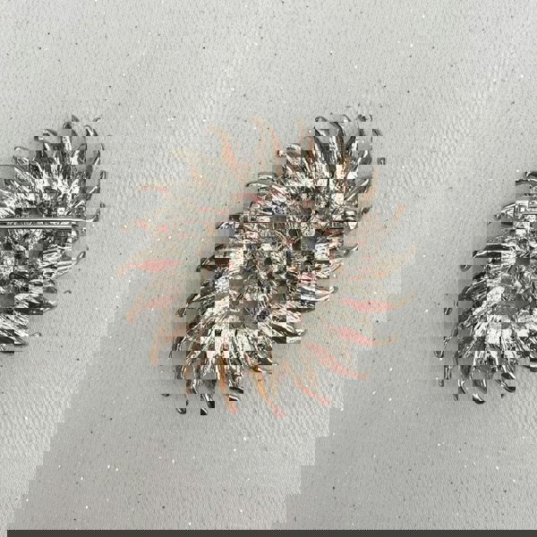 sunflower brooch silver pin back