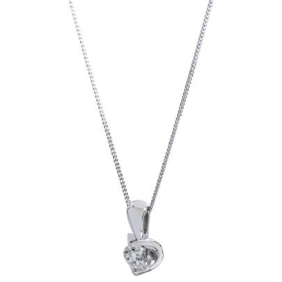 T. H. Baker 18ct White Gold Tension-set Diamond Pendant P2038W/XX-18
