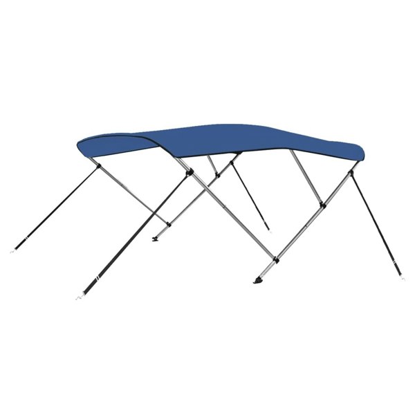 Berkfield 3 Bow Bimini Top Blue 183x160x137 cm
