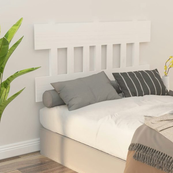 Berkfield Bed Headboard White 203.5x3x81 cm Solid Wood Pine
