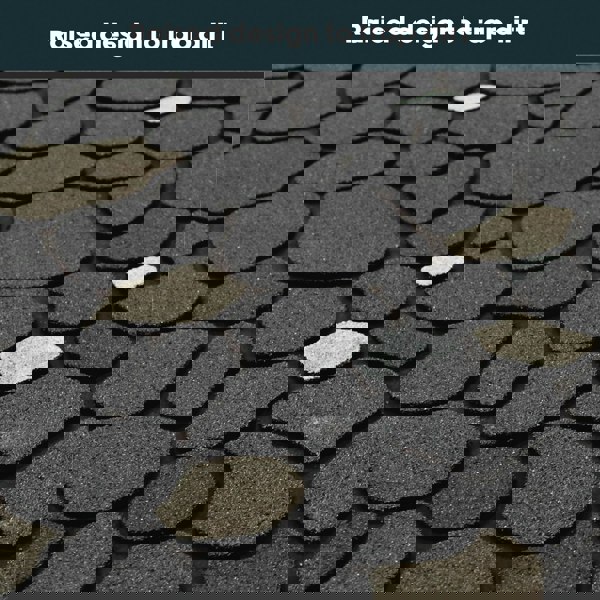 JVL Canyon Scraper Rubber Doormat 45x75cm, Black