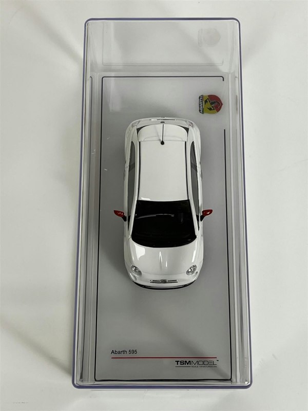 TSM Fiat Abarth 595 Gara White 1:43 Scale TSM 430616