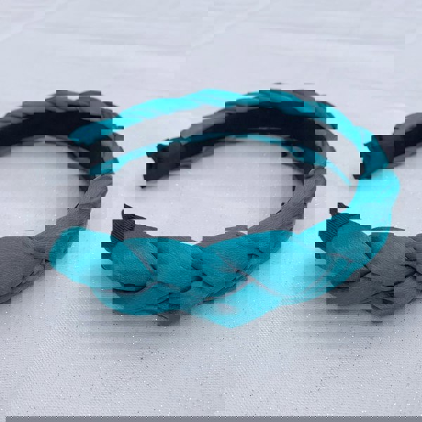 turquoise headband braided alice band