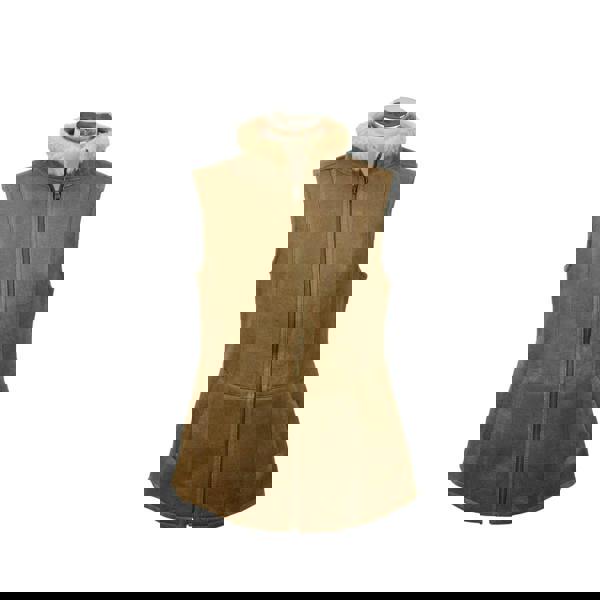 Eastern Counties Leather Womens Gilly Sheepskin Gilet - Nutmeg