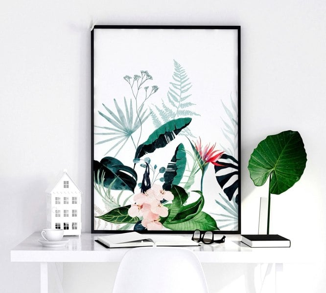 Artwork for offices | set of 3 Tropical wall art