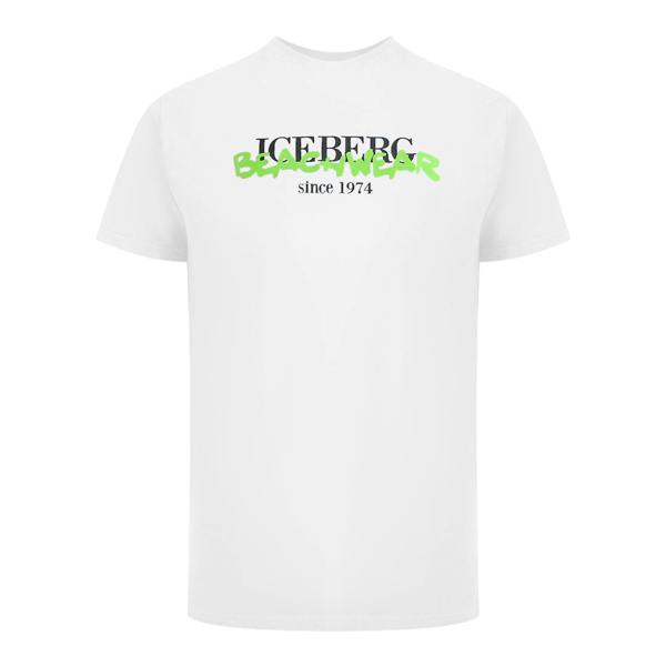 Iceberg Ice Iceberg Beachwear Logo White T-Shirt