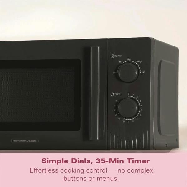 Hamilton Beach Miami Manual 800W Microwave - Charcoal Grey - Hamilton Beach UK
