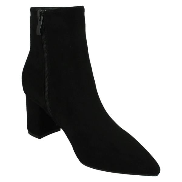 Spot On Ladies Spot On Block Heel Ankle Boots F51220