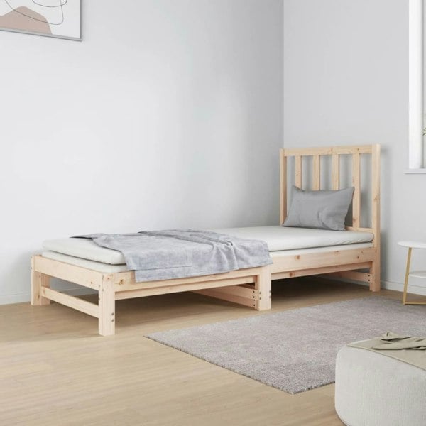 Berkfield Pull-out Day Bed 2x(90x190) cm Solid Wood Pine