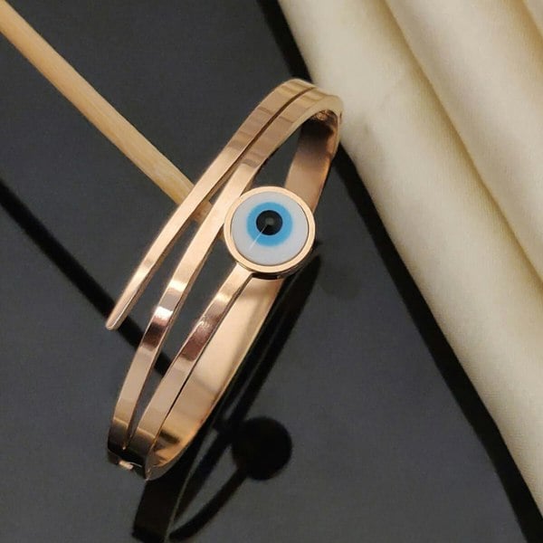 The Colourful Aura Round Evil Eye 18ct Rose Gold Multilayer Turkish Antique Armlet Bangle