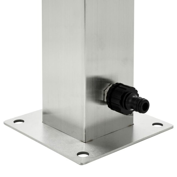 Berkfield Garden Water Column Stainless Steel Square 95 cm