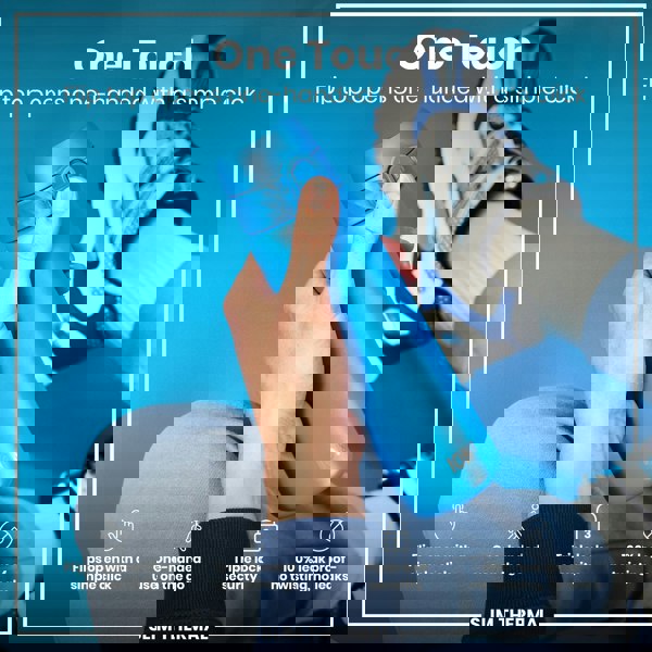 A person holds a blue water bottle; its flip top opens one-handed. The context is an outdoor setting.