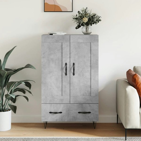 Berkfield Highboard Concrete Grey 69.5x31x115 cm Engineered Wood