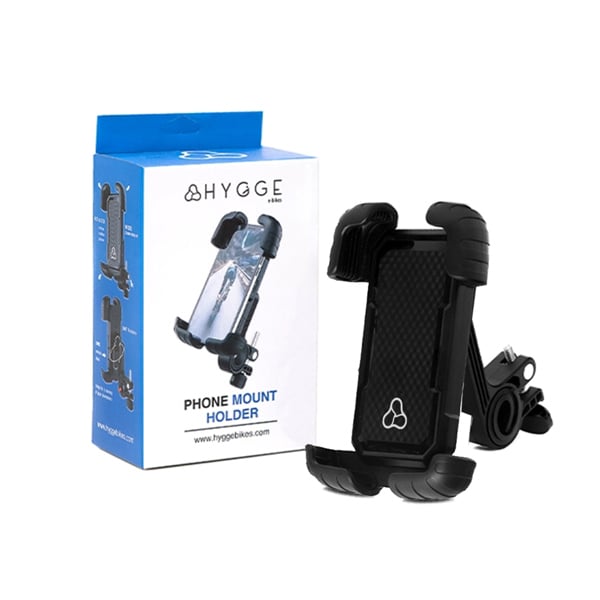 Hygge Bikes E-Bike Phone Holder Mount – 360° Adjustable Handlebar Mount for Smartphones