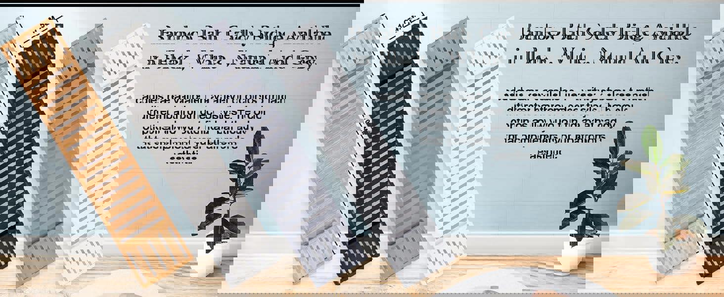 MANTRARAJ Bamboo Bath Caddy Wooden Bathtub Bridge Rack With Storage Shelf Organizer Tray