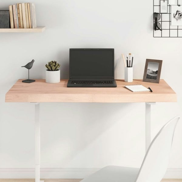 Berkfield Table Top 100x60x6 cm Untreated Solid Wood Oak